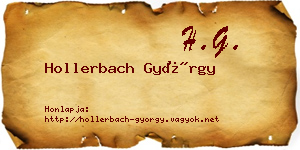 Hollerbach György névjegykártya