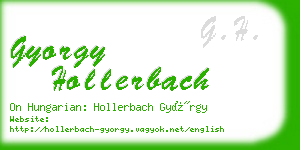 gyorgy hollerbach business card